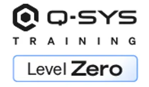 Q-SYS Level Zero Training logo